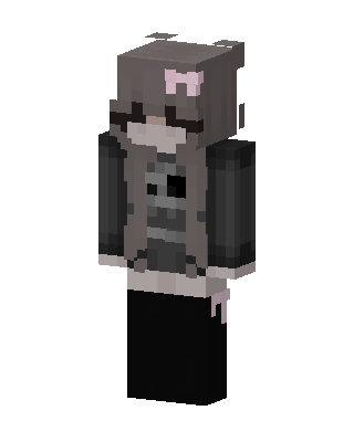 Pink Bow Hoodie skin, 3D preview