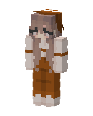 Autumn Overalls skin, 3D preview