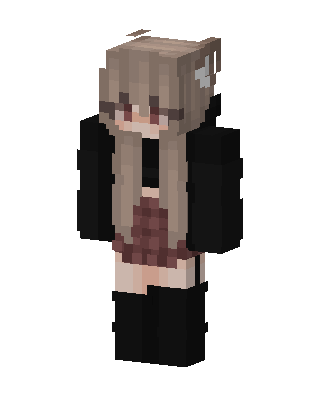 Cozy Plaid Girl skin, 3D preview