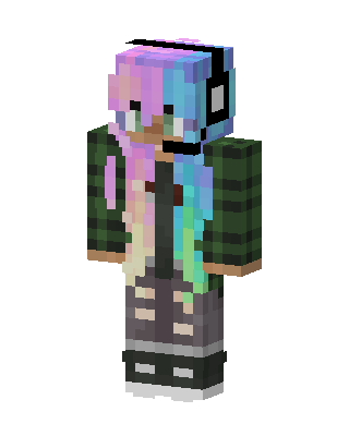 Pastel Headphones Girl Minecraft skin