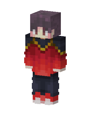 Crimson Hoodie Boy skin, 3D preview