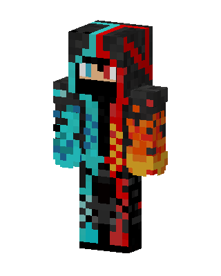 Fire And Ice Minecraft YouTuber skin