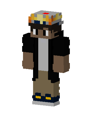 Crowned Hoodie Guy skin, 3D preview