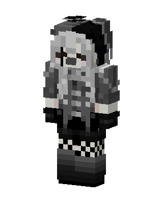 Monochrome Goth skin, 3D preview