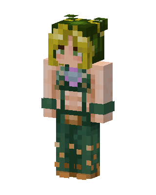 Green Hero Girl skin, 3D preview