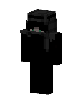 Black Masked Villain Boy skin, 3D preview