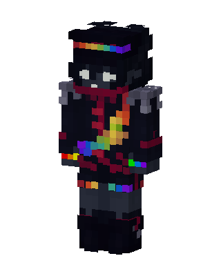 Black Pride Boy skin, 3D preview