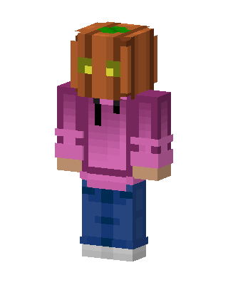 Pumpkin Hoodie skin, 3D preview