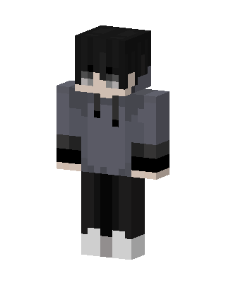 Gray Hoodie Boy Minecraft skin