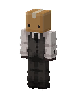 Cardboard Box Gentleman skin, 3D preview