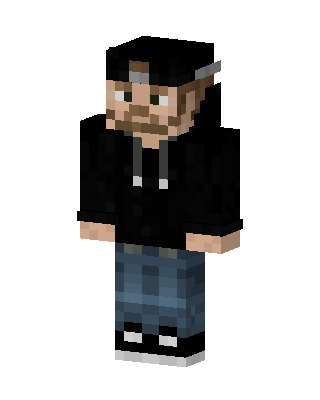 Backwards Cap Hoodie skin, 3D preview
