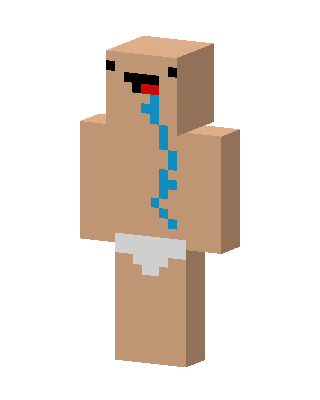 Drooling Baby skin, 3D preview