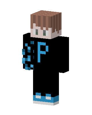 Blue P Hoodie skin, 3D preview
