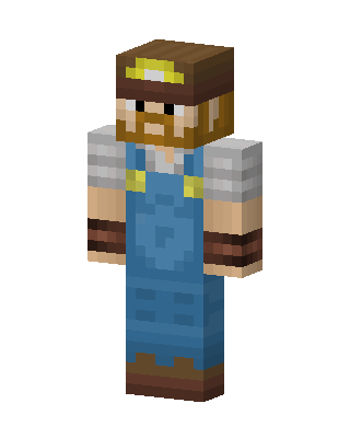 Blue Worker Boy skin, 3D preview