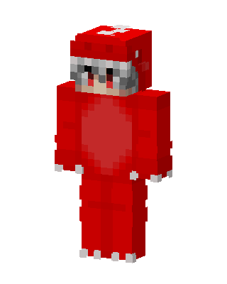 Red Dino Onesie Minecraft skin