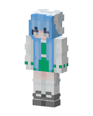 Blue Hair Hoodie Minecraft skin