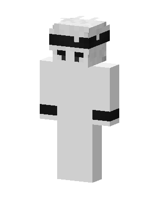 White Headband Ghost skin, 3D preview