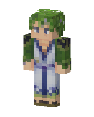 Green Student Boy skin, 3D preview
