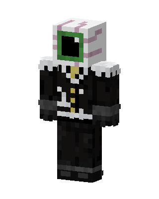 Black Masked Suit skin, 3D preview