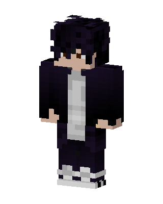 Dark Hoodie Boy skin, 3D preview