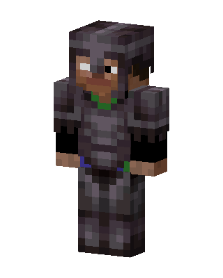 Netherite Knight skin, 3D preview