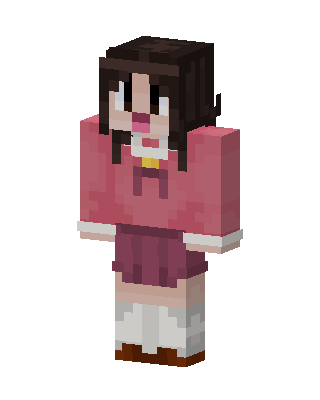 Pink Student Girl Minecraft skin