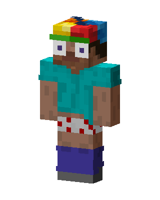 Rainbow Beanie Steve Minecraft skin