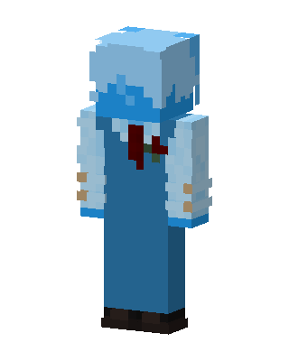 Blue Hero Girl skin, 3D preview