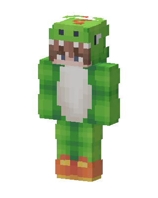 Dino Onesie skin, 3D preview