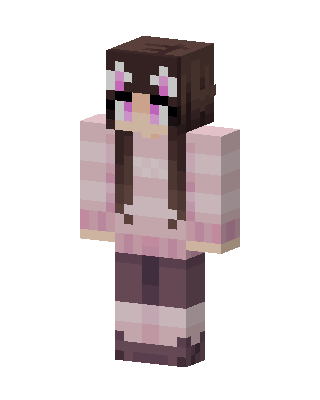 Pink Bunny Girl Minecraft pink skin