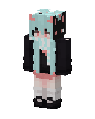 Mint Bunny Girl skin, 3D preview