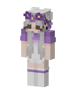 Lavender Flower Girl skin, 3D preview