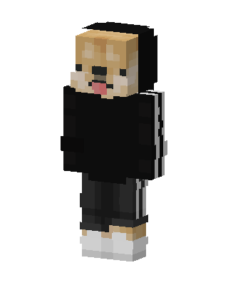 Shiba Hoodie skin, 3D preview