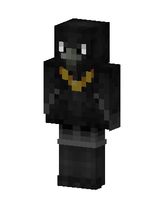 Black Masked Villain Boy skin, 3D preview