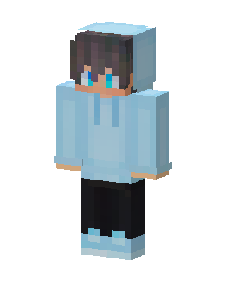 Icy Hoodie Boy skin, 3D preview