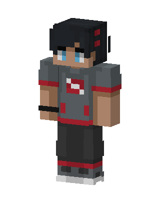 Red Streak Hoodie skin, 3D preview