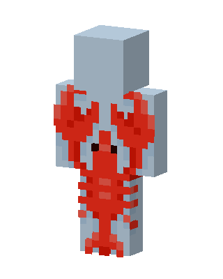 Lobster Hoodie skin, 3D preview