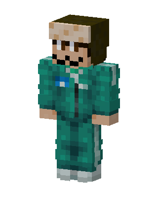 Teal Student Boy Minecraft skin