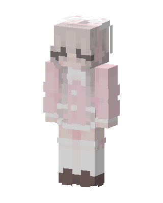 Pink Cutie Girl skin, 3D preview