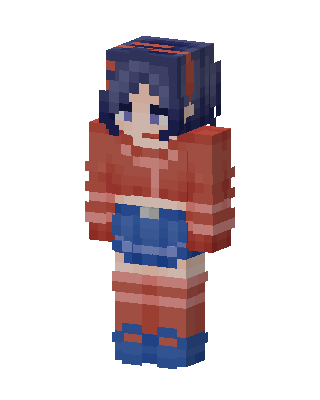 Red Sweater Girl Minecraft skin