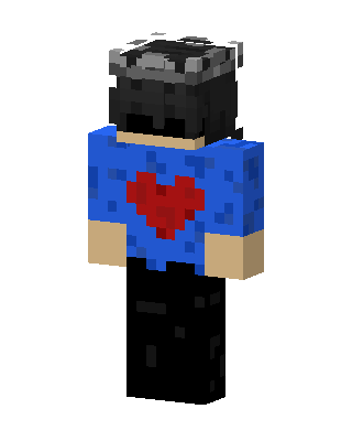 Blue Gamer Boy skin, 3D preview