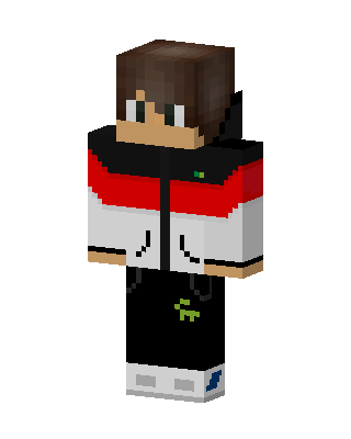 Red Hoodie Boy skin, 3D preview