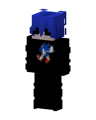 Sonic Hoodie Boy skin, 3D preview