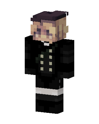 Black Worker Boy skin, 3D preview