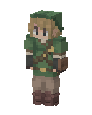 Green Hero Boy skin, 3D preview