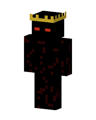 Crowned Netherite King skin, 3D preview
