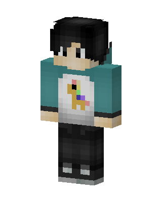 Teal Player Boy skin, 3D preview