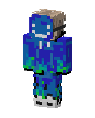 Blue Slime Hoodie skin, 3D preview