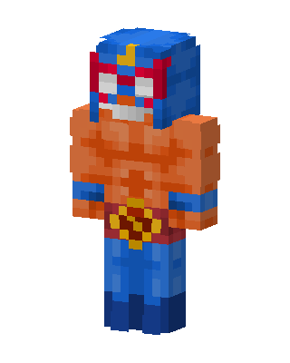 Luchador Wrestler skin, 3D preview