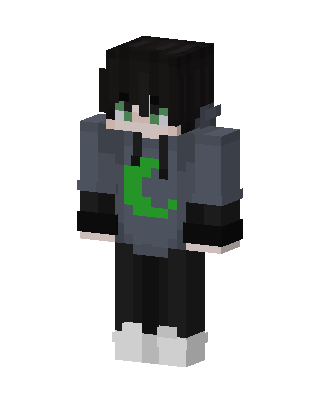 Green Moon Hoodie skin, 3D preview